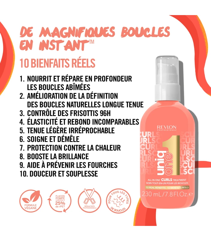 Soin 10 en 1 cheveux bouclés - UNIQ ONE -  230ml